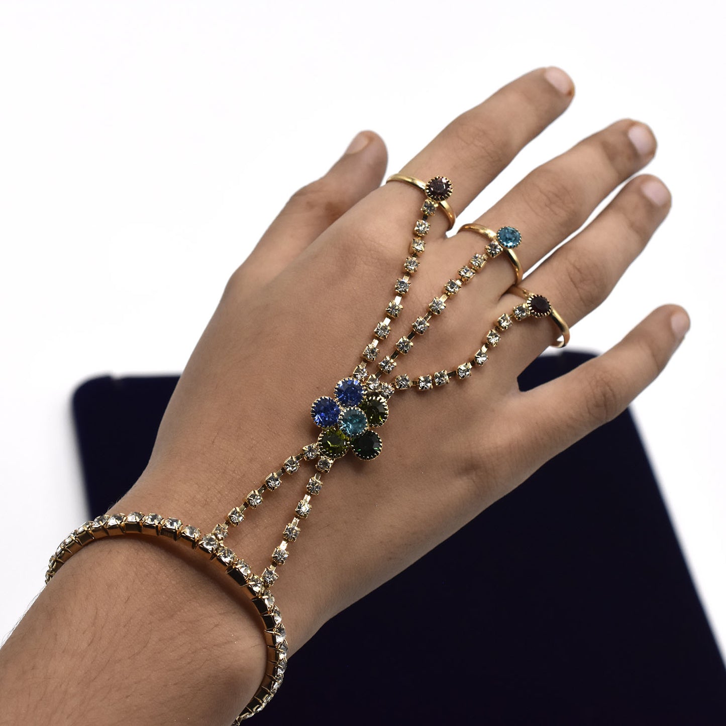 Stylish Artificial White Pearls Made Hand Bracelet for Girls, Kids, Anja Hand Bracelet with Pearls