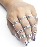 10 Pcs/set Bohemian Moon Star Gold Rings Set For Woman BOHO Crystal Knuckle Ring 2020 Female Finger Statement Fashion Jewelry fgfrgdf4a-1
