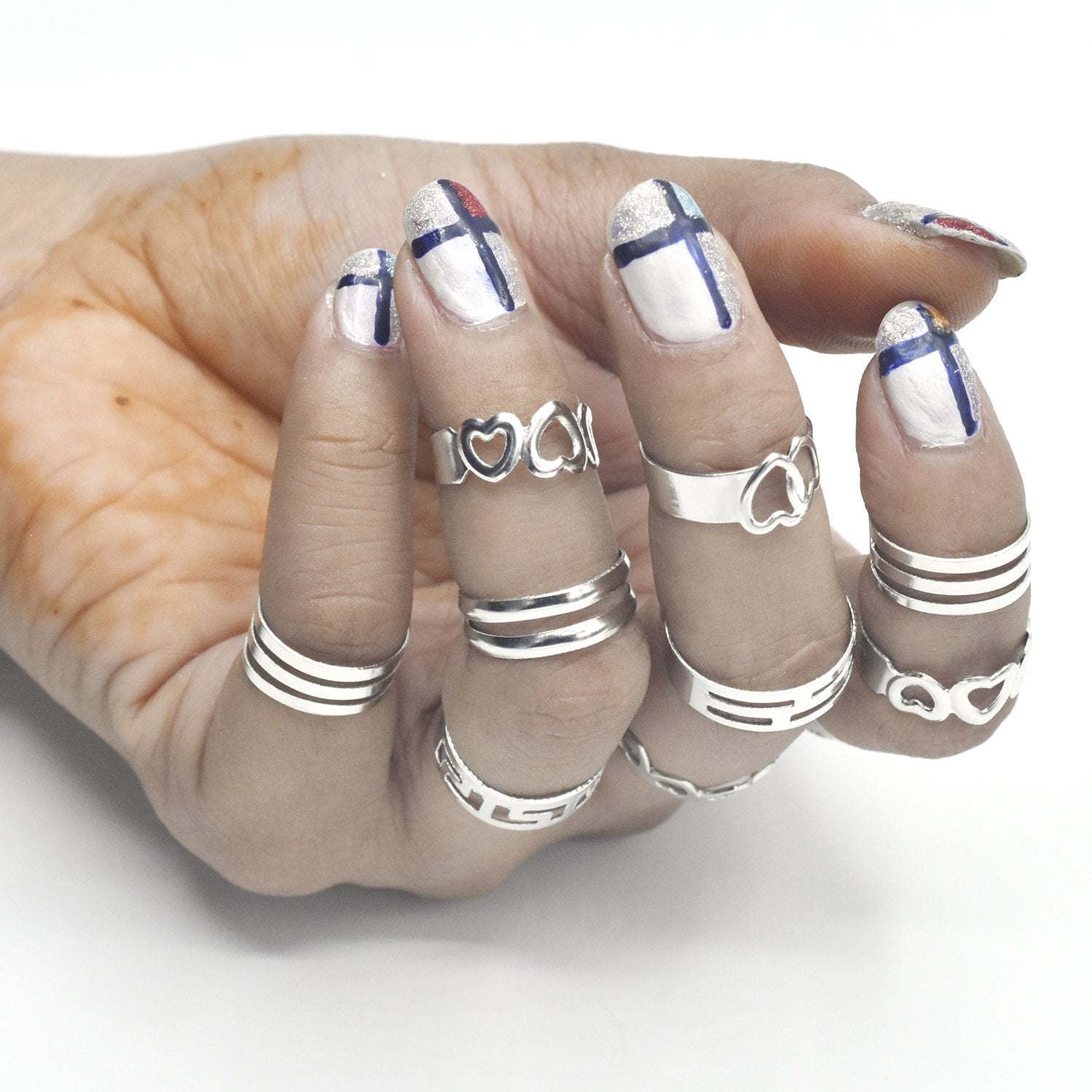 10 Pcs/set Bohemian Moon Star Gold Rings Set For Woman BOHO Crystal Knuckle Ring 2020 Female Finger Statement Fashion Jewelry fgfrgdf4a-1