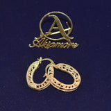Gold Earrings Luxury sterling silver Crystal Earring For Women