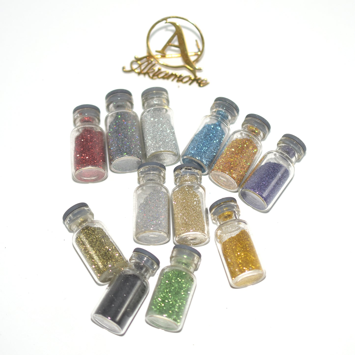 12 mini bottles of glitter fairy dust Assorted colours  ntfrmir2c-7