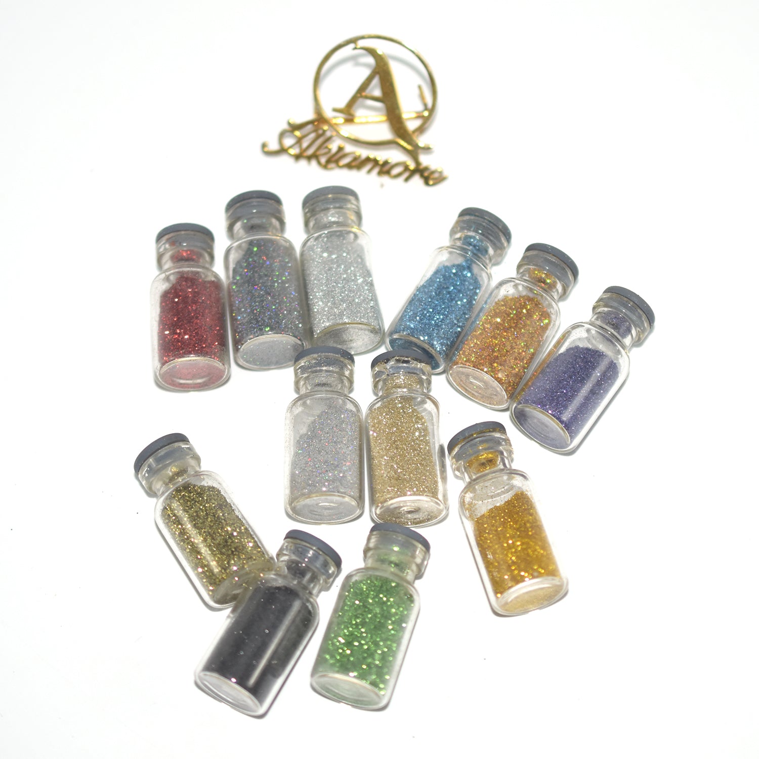 12 mini bottles of glitter fairy dust Assorted colours  ntfrmir2c-7