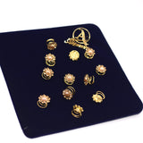 12pcs brown Metal Tube Ring Dreadlock Beads