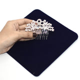 Silver Color Pearl Rhinestone Wedding Hair Bridal Headpiece