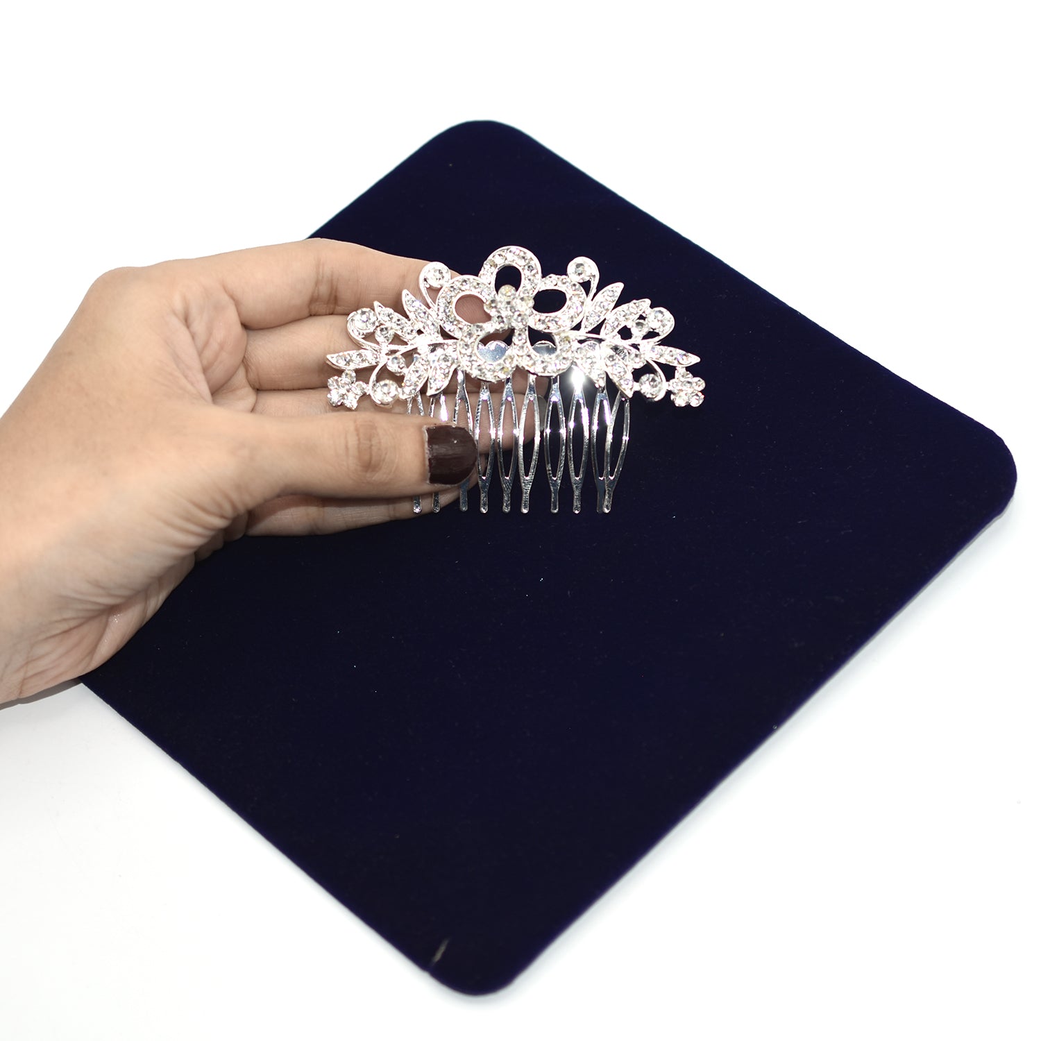 Silver Color Pearl Rhinestone Wedding Hair Bridal Headpiece