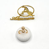 2020 New Fashion Simple Classic Circle Rings For Women Gold Silver Color Cubic Zirconia Wedding Fashion Jewelry Ring