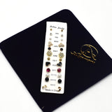 Pack Of 12 Pairs - Attractive Stud Earrings Card For Girls - Multicolor