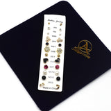 Pack Of 12 Pairs - Attractive Stud Earrings Card For Girls - Multicolor