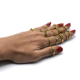 15 PCS Knuckle Stacking Rings for Women Girls,Boho Vintage Geometric Moon Sun Crystal Midi Finger Rings Set  fgfrarf1y-h