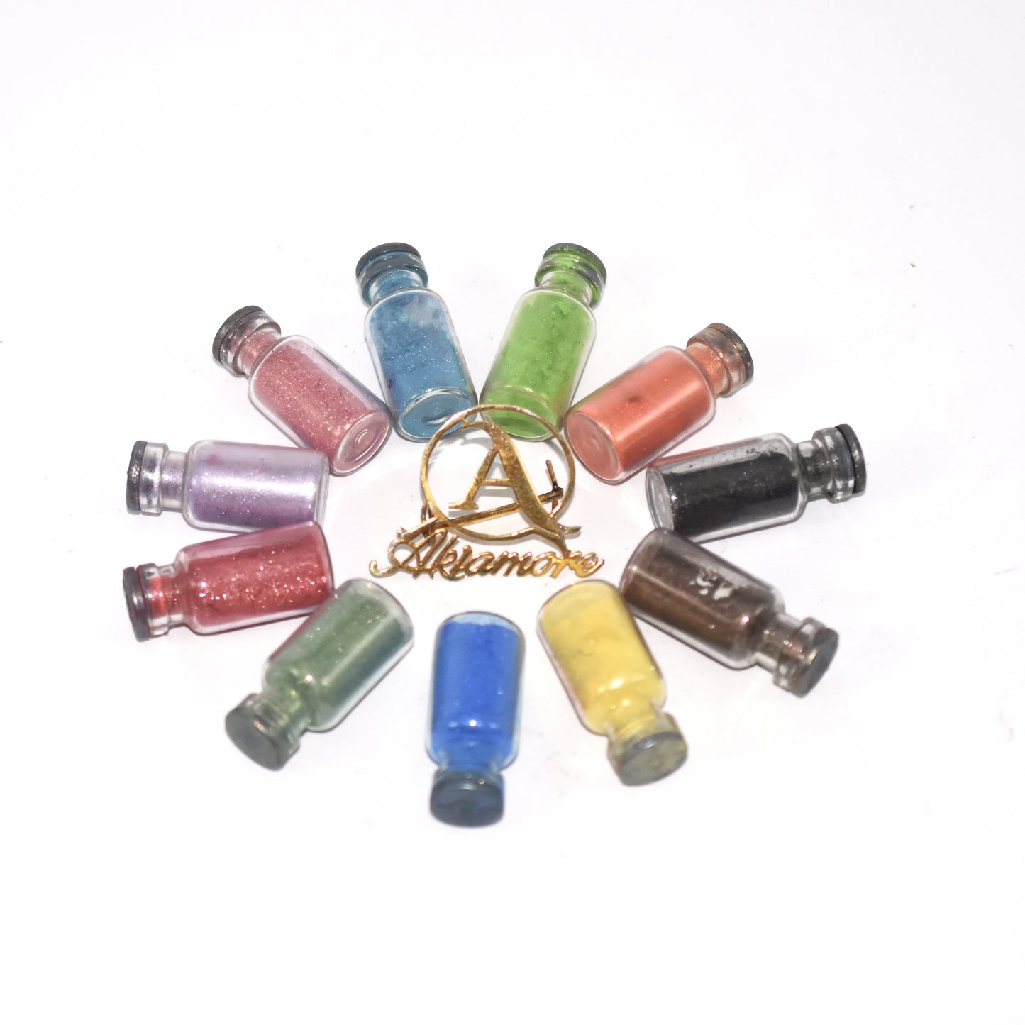 12 Mini Bottles Nail Powder Dipping Shimmer Dust Colorful Pigment Powder Rubbing Pearl Glitter For Nail Art Decorations  ntfrmir2c-3