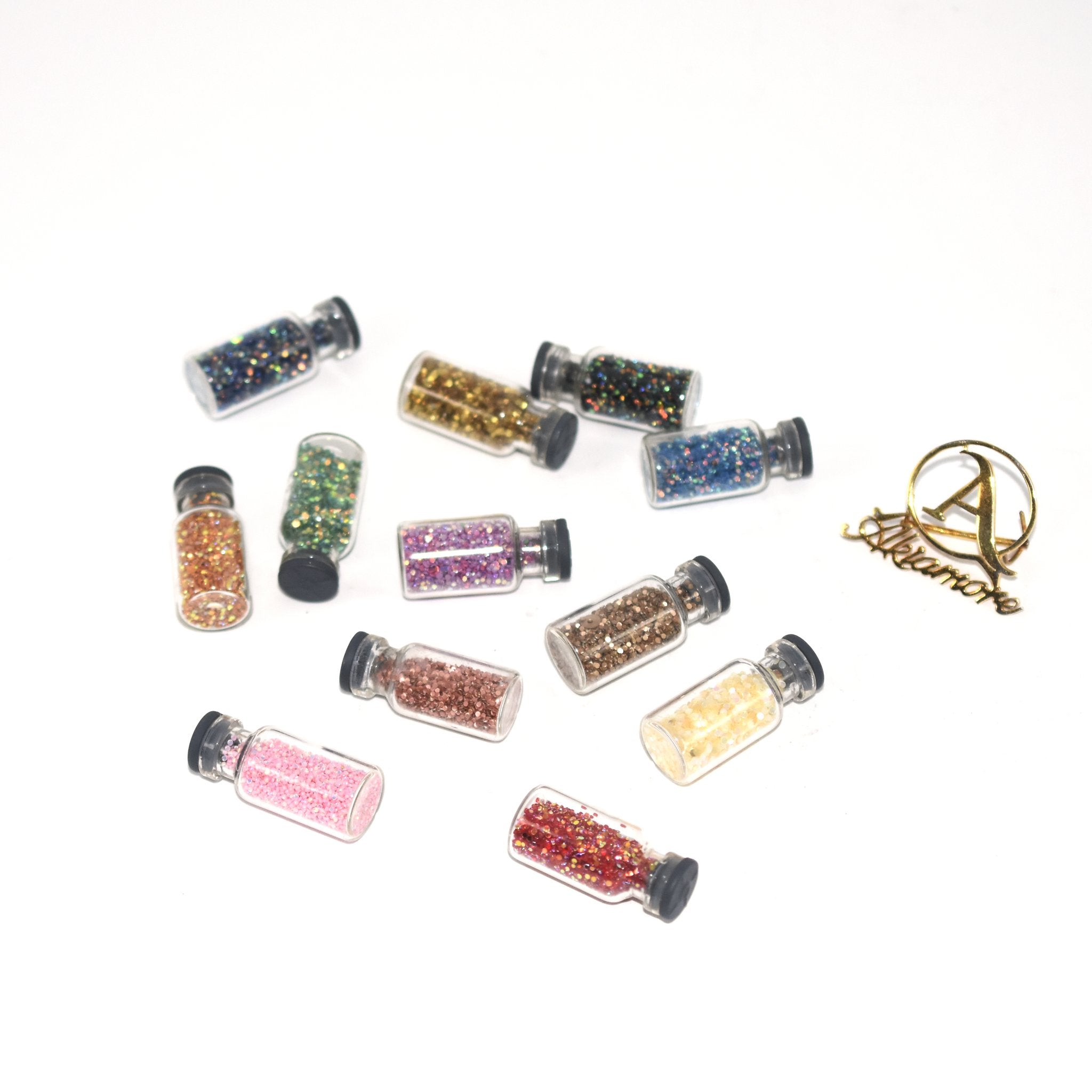 Full Beauty 36 Grids/Sets Nail Glitter Sequin Mixed Mirror/Meramid/Sugar Round DIY Flake Nail Art Decorations