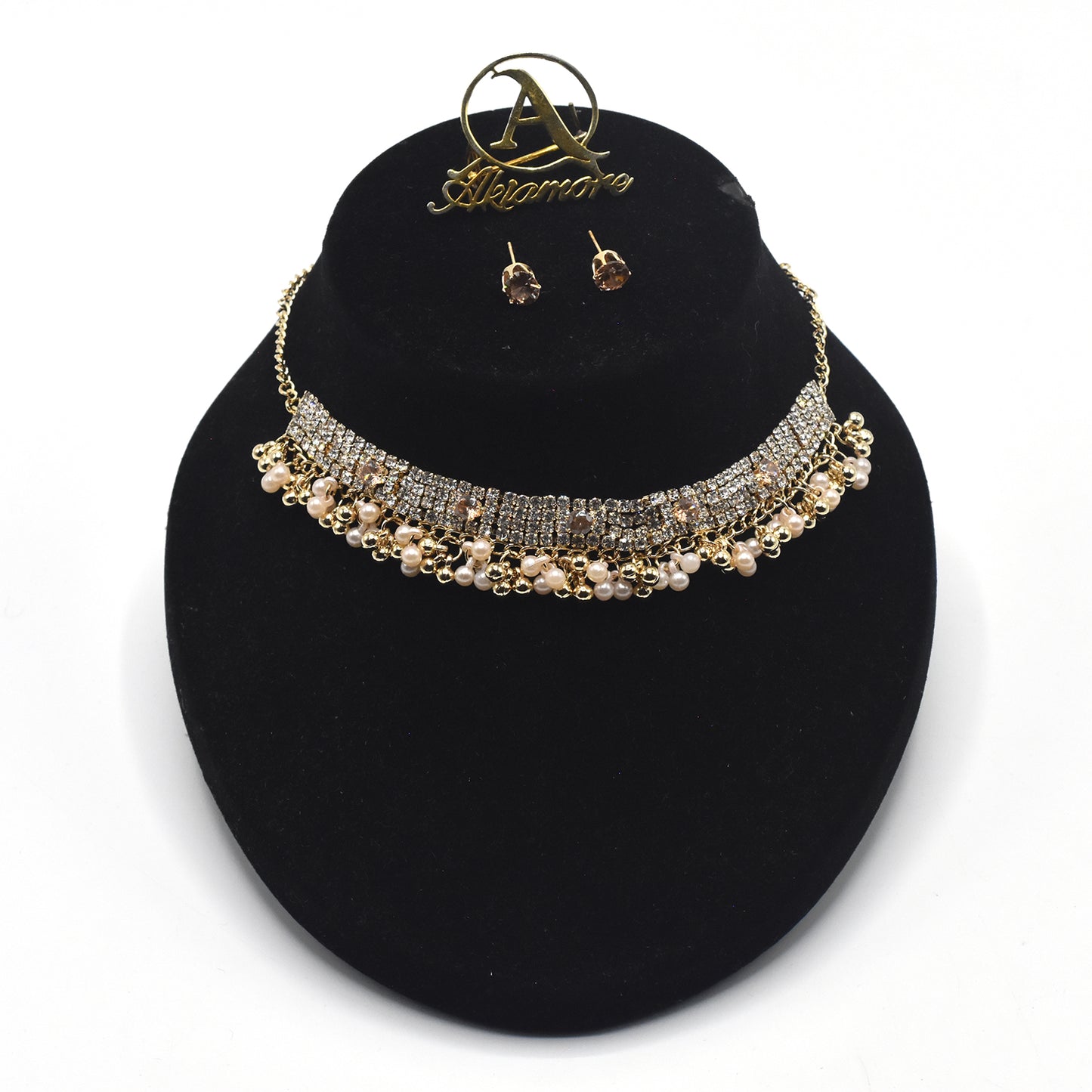 Wedding Prom Jewelry Crystal Rhinestone  Necklace & Earring Set