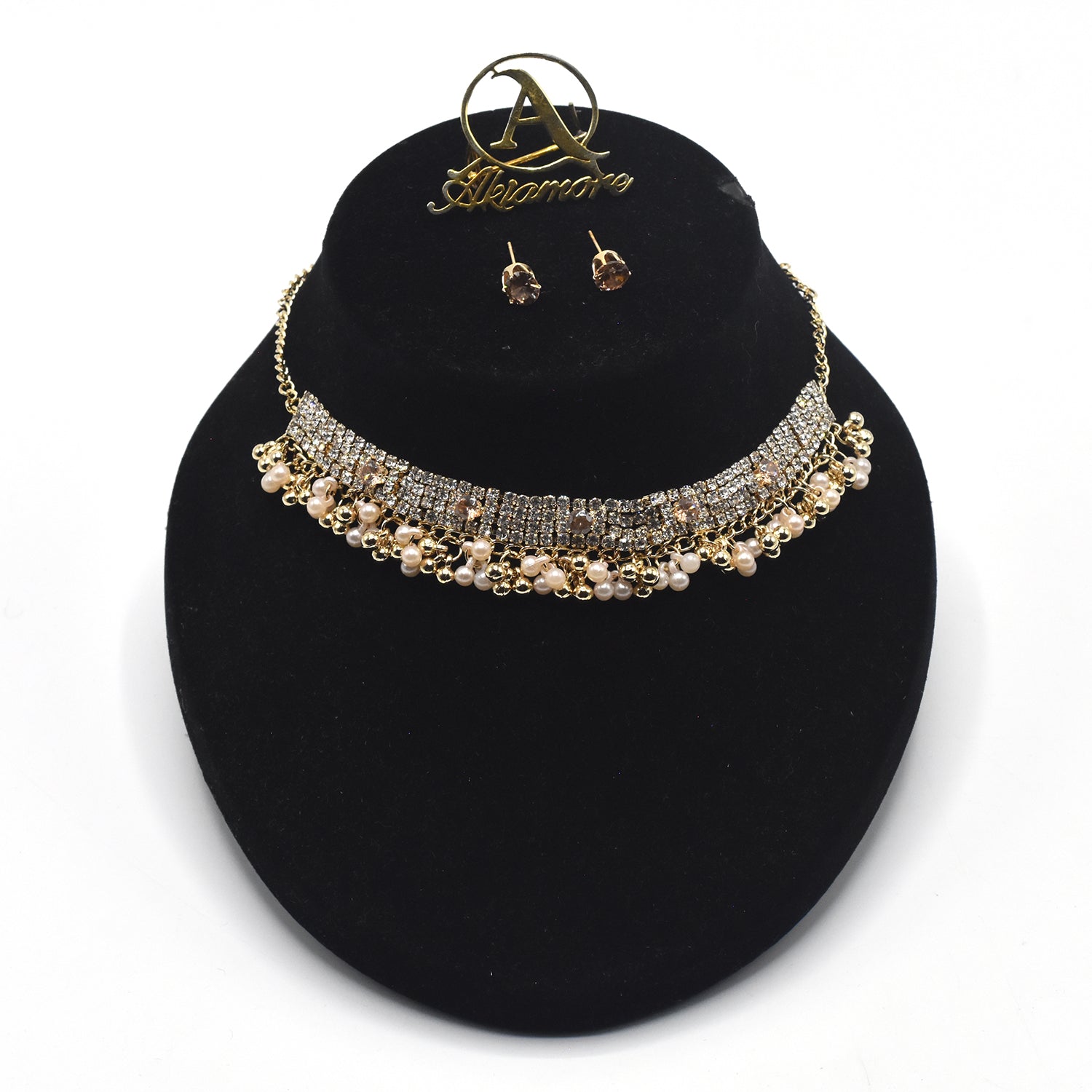 Wedding Prom Jewelry Crystal Rhinestone  Necklace & Earring Set