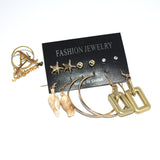 3 Pair Earrings Customize  Earrings Hoop Bamboo Style Personality Earrings With Heart-shaped design