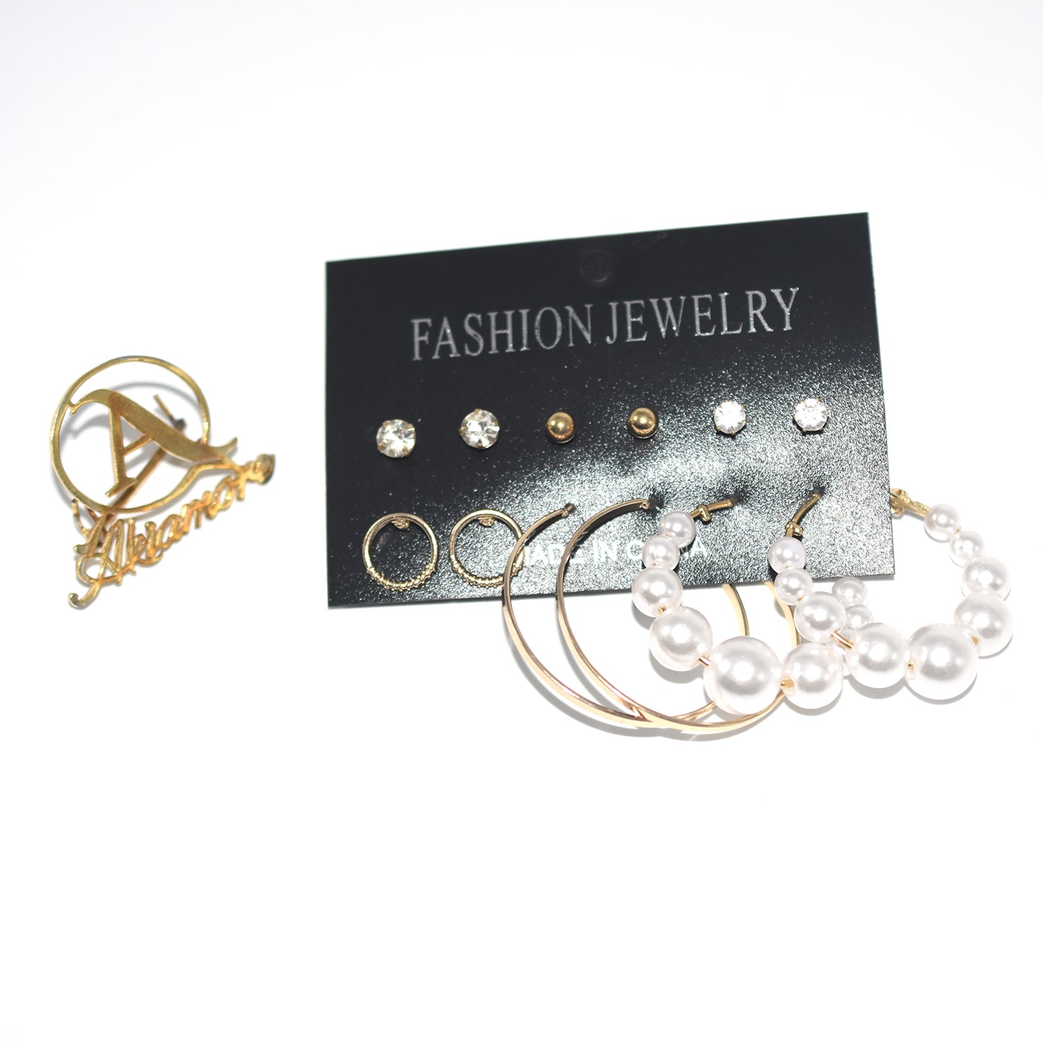 3 Pair Earrings Customize  Earrings Hoop Bamboo Style Personality Earrings With Heart-shaped design