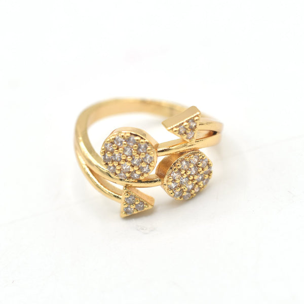 Women's Zircon Adjustable Rings Electroplate Gold Rose Golden Lovely Korean style Quality Fine Rings fgfrgdf1m-2