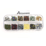 Rhinestones Nail Decoration Round Colorful Glitters With Hard Case DIY Nail Art Decorations ntfrmir2e-1