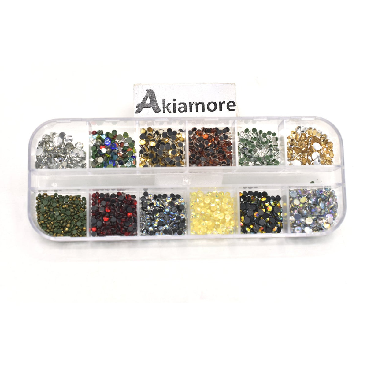 Rhinestones Nail Decoration Round Colorful Glitters With Hard Case DIY Nail Art Decorations ntfrmir2e-1