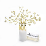 Crystal Hair Combs Tiaras Rhinestone Pearl Bridal Hair Comb Headpiece Women Hair Jewelry Wedding Hair Accessories for Bride cpfrpdc5k-1