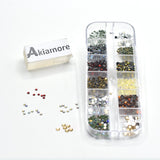 Rhinestones Nail Decoration Round Colorful Glitters With Hard Case DIY Nail Art Decorations ntfrmir2e-1