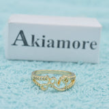 High Quality Office Lady Accessories Rings Golden Color Halo Micro Paved Casual Style Female Jewellery fgfrgdf1i-2