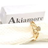 High Quality Office Lady Accessories Rings Golden Color Halo Micro Paved Casual Style Female Jewellery fgfrgdf1i-2