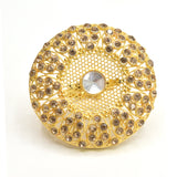 Adjustable Size Gold Color Finger Ring Exaggerated Big round Shape Rings for women