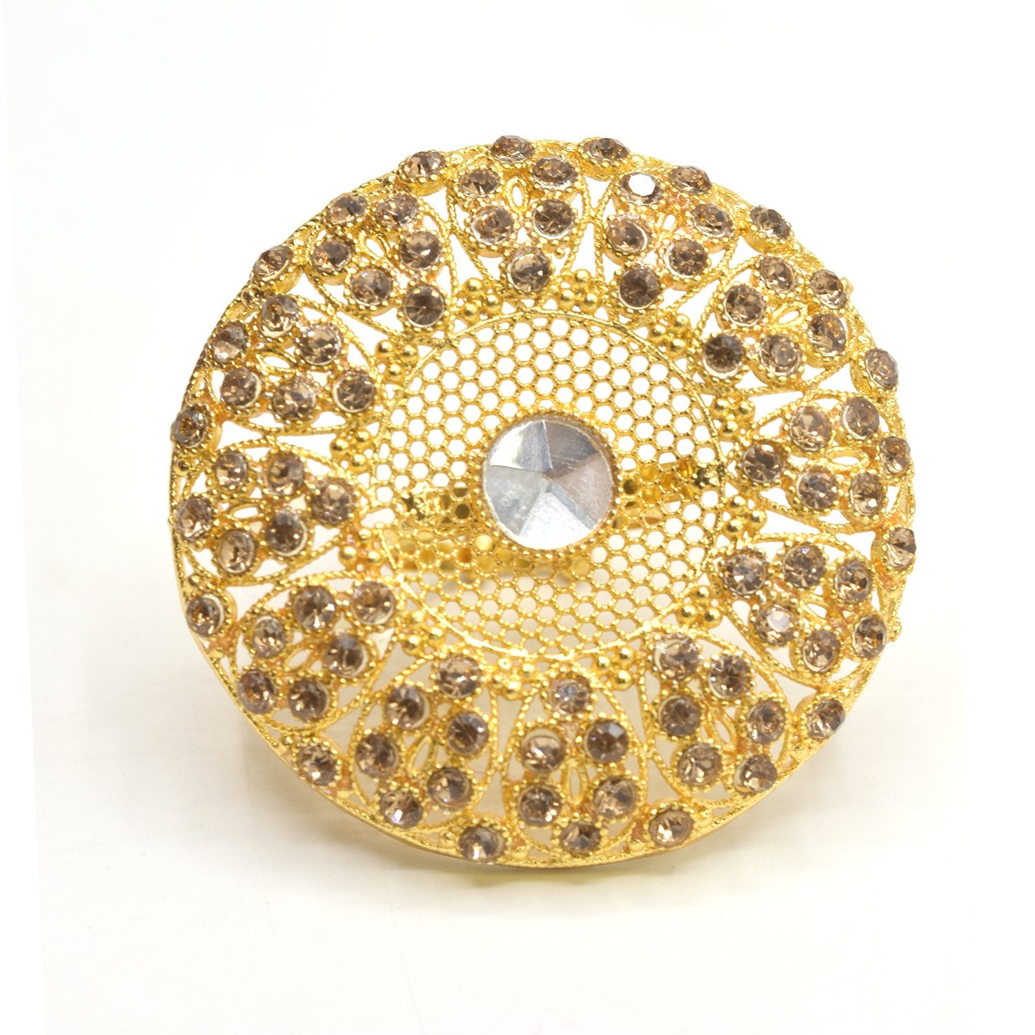 Adjustable Size Gold Color Finger Ring Exaggerated Big round Shape Rings for women