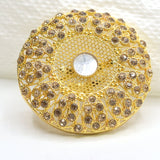 Adjustable Size Gold Color Finger Ring Exaggerated Big round Shape Rings for women