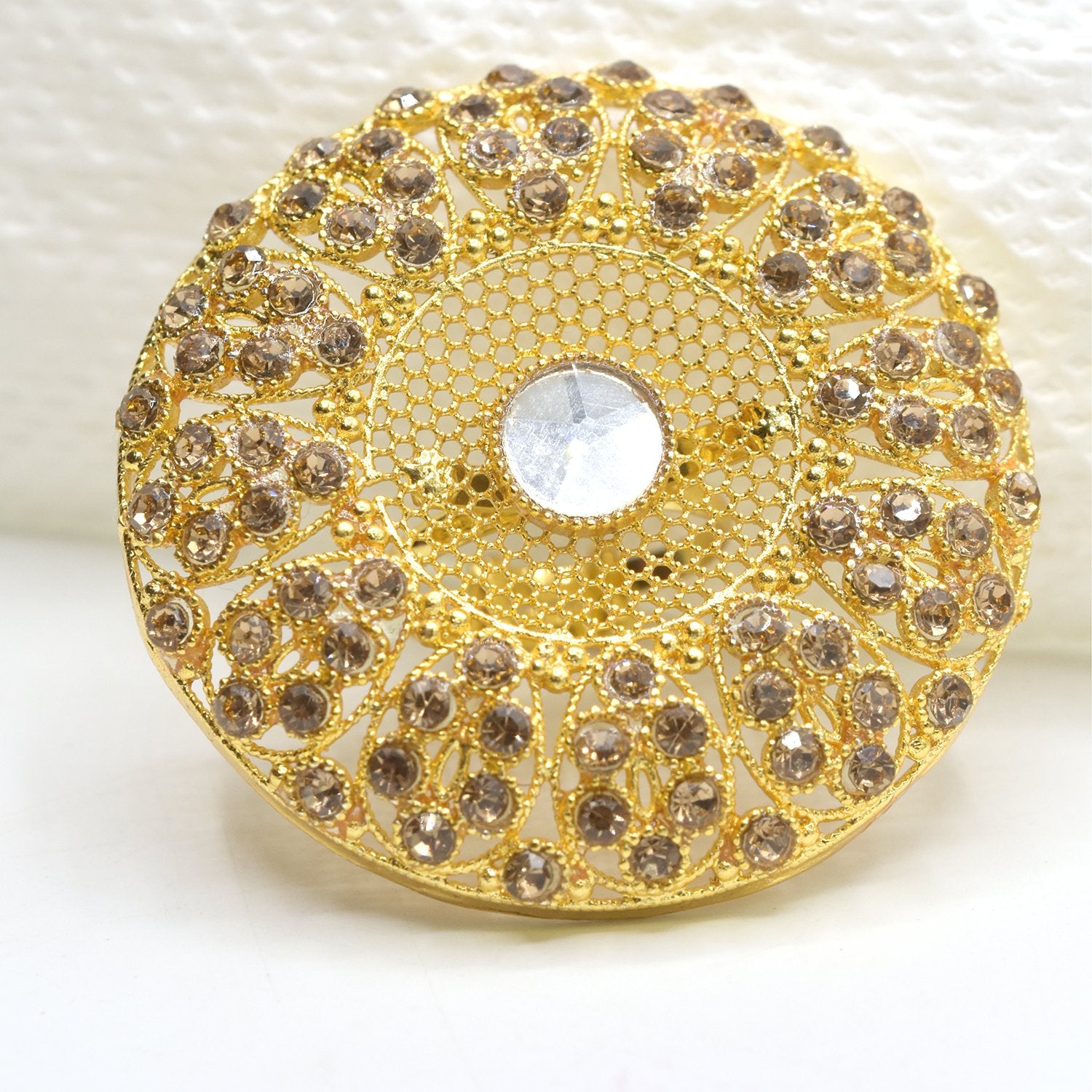 Adjustable Size Gold Color Finger Ring Exaggerated Big round Shape Rings for women
