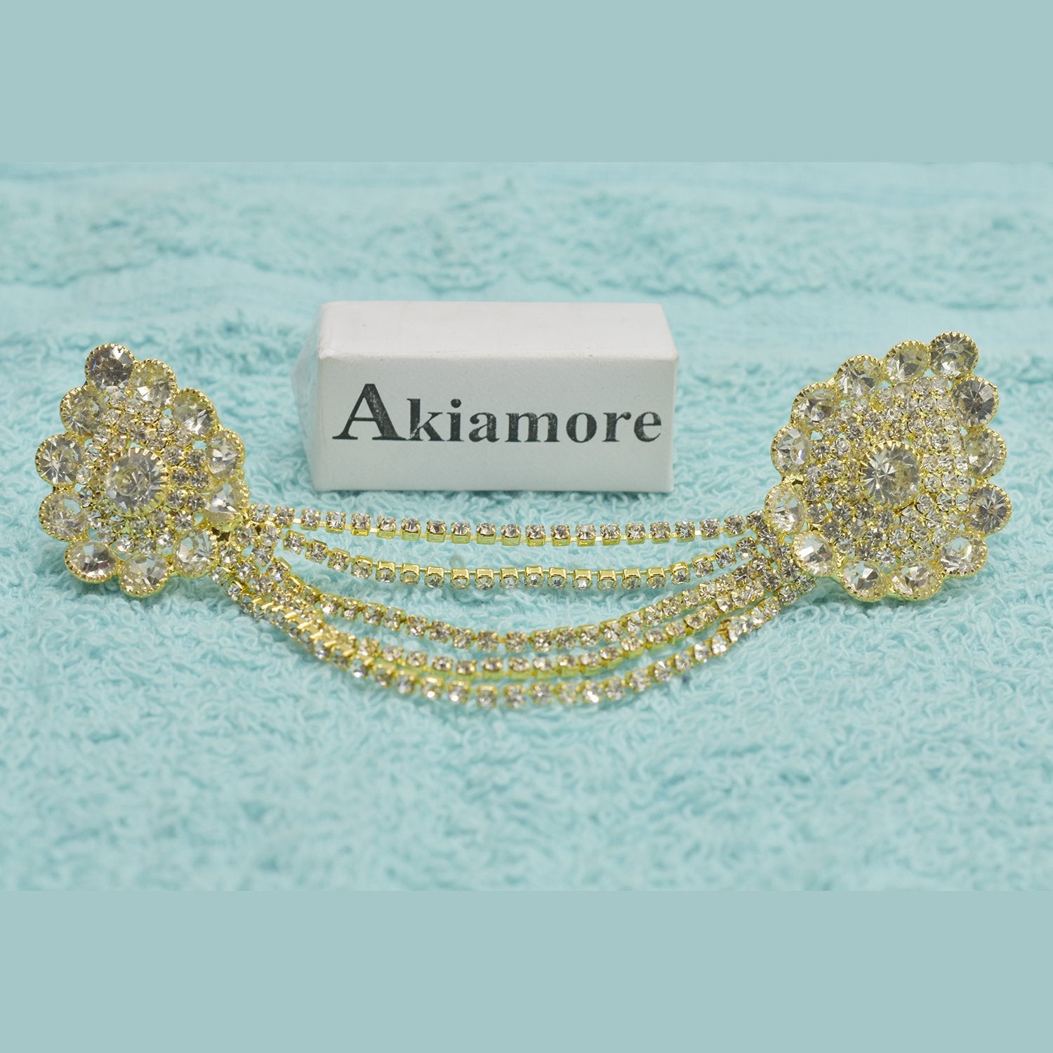 Rhinestone Flower  Full Finger Rings for Women Gold Chian Link Double Armor Ring fgfrgdf1f-1