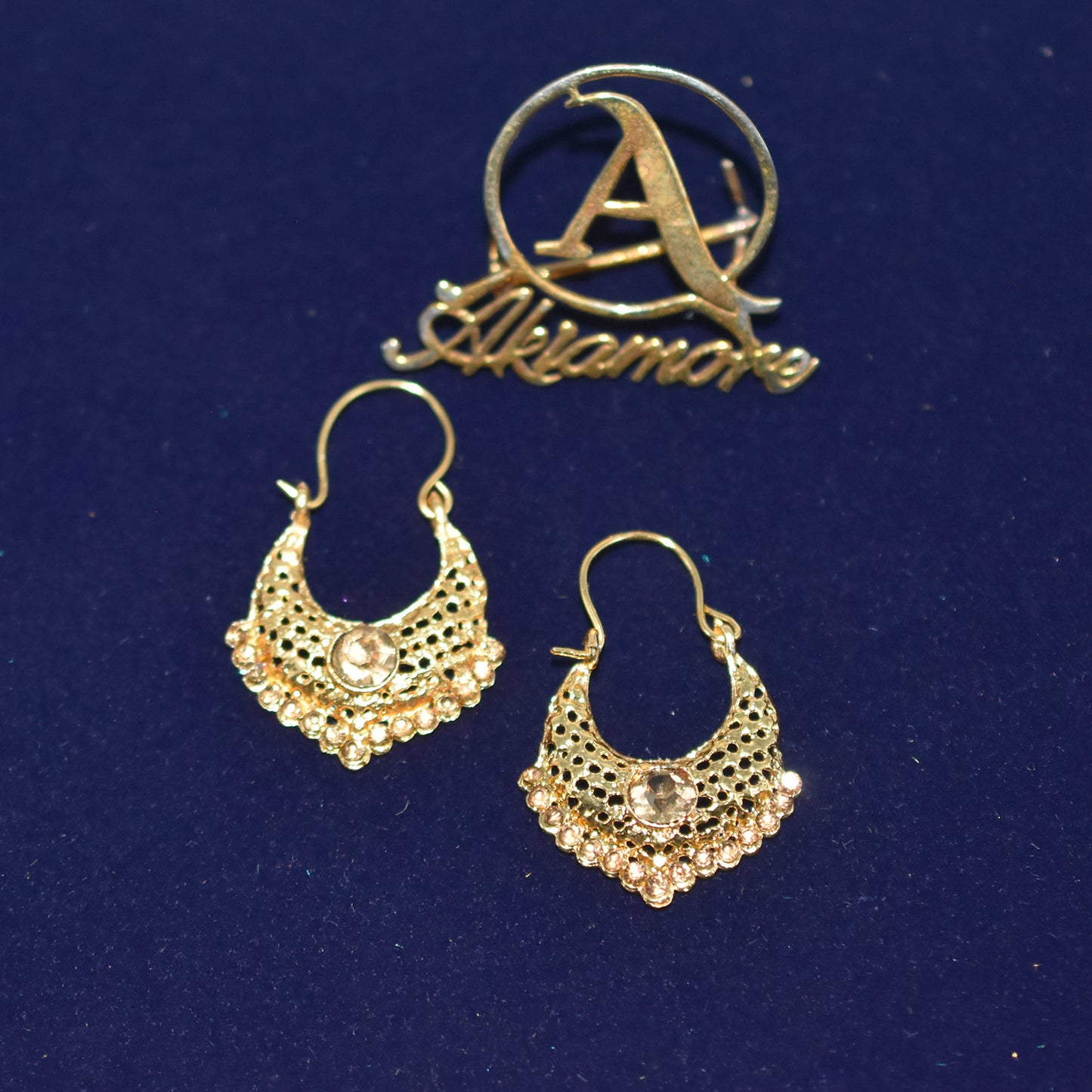 Indian Gold Piercing Earrings egfrgdb1j-b