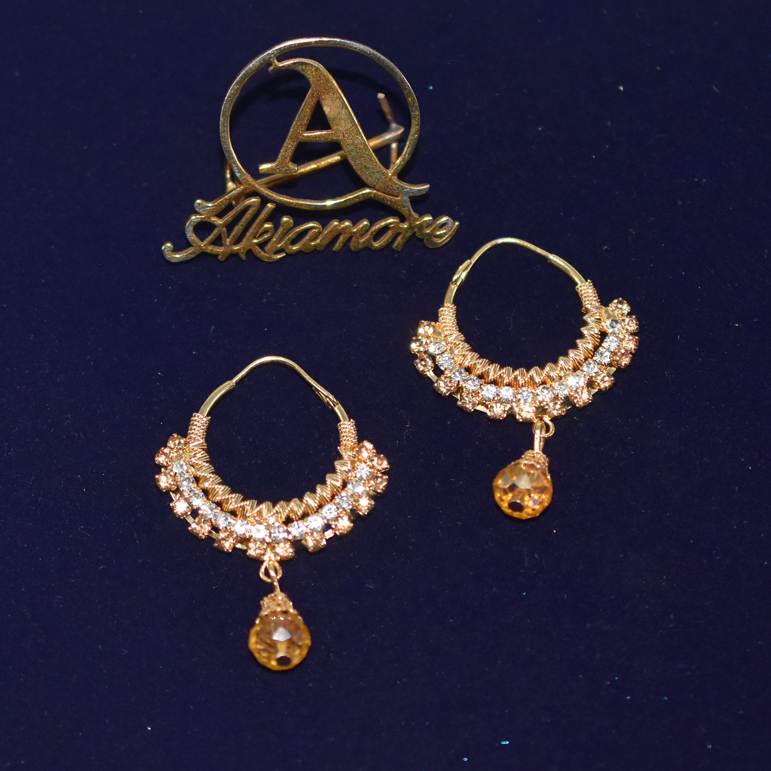 Indian Gold Piercing Earrings egfrgdb1j-b