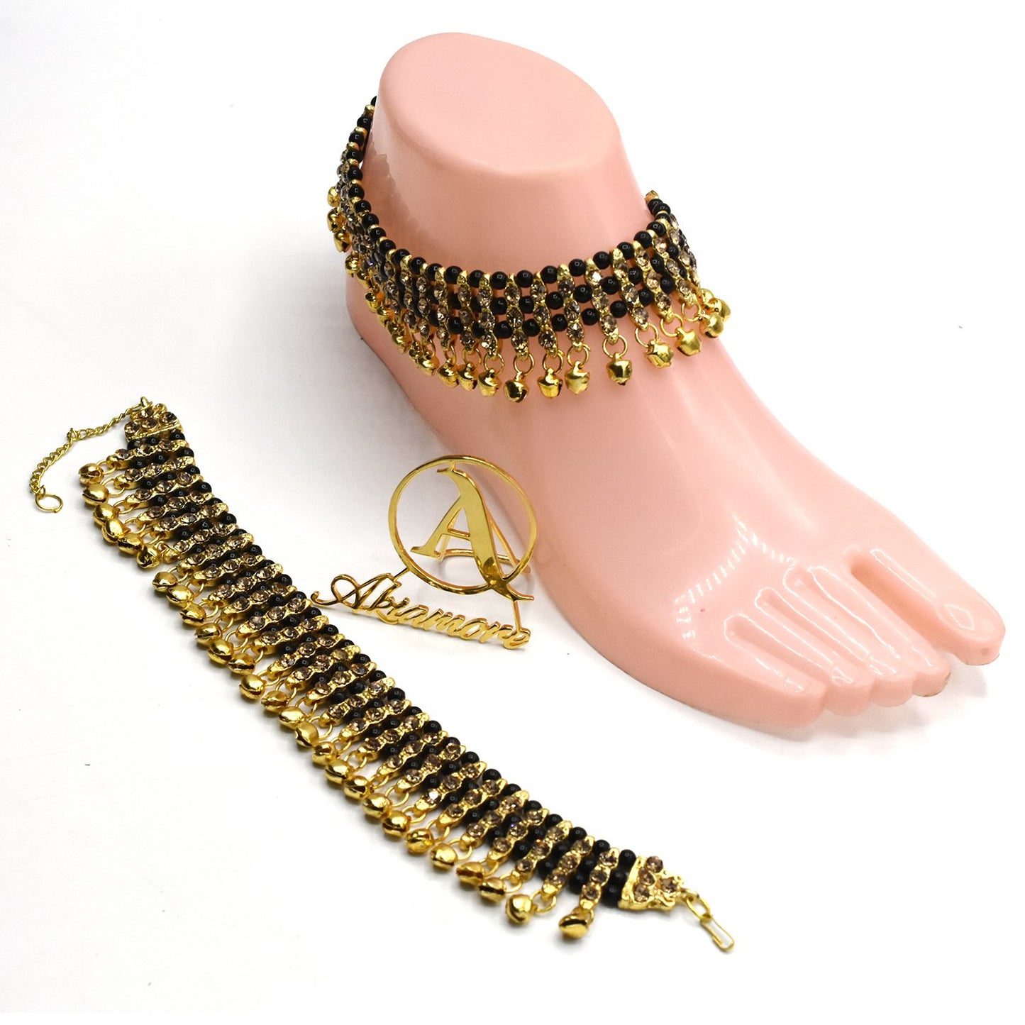 100Sterling golden  Round Beads Anklets For Woman's Fashion 2020 Jewelry Ankle Foot Chain plfrbda2g-3