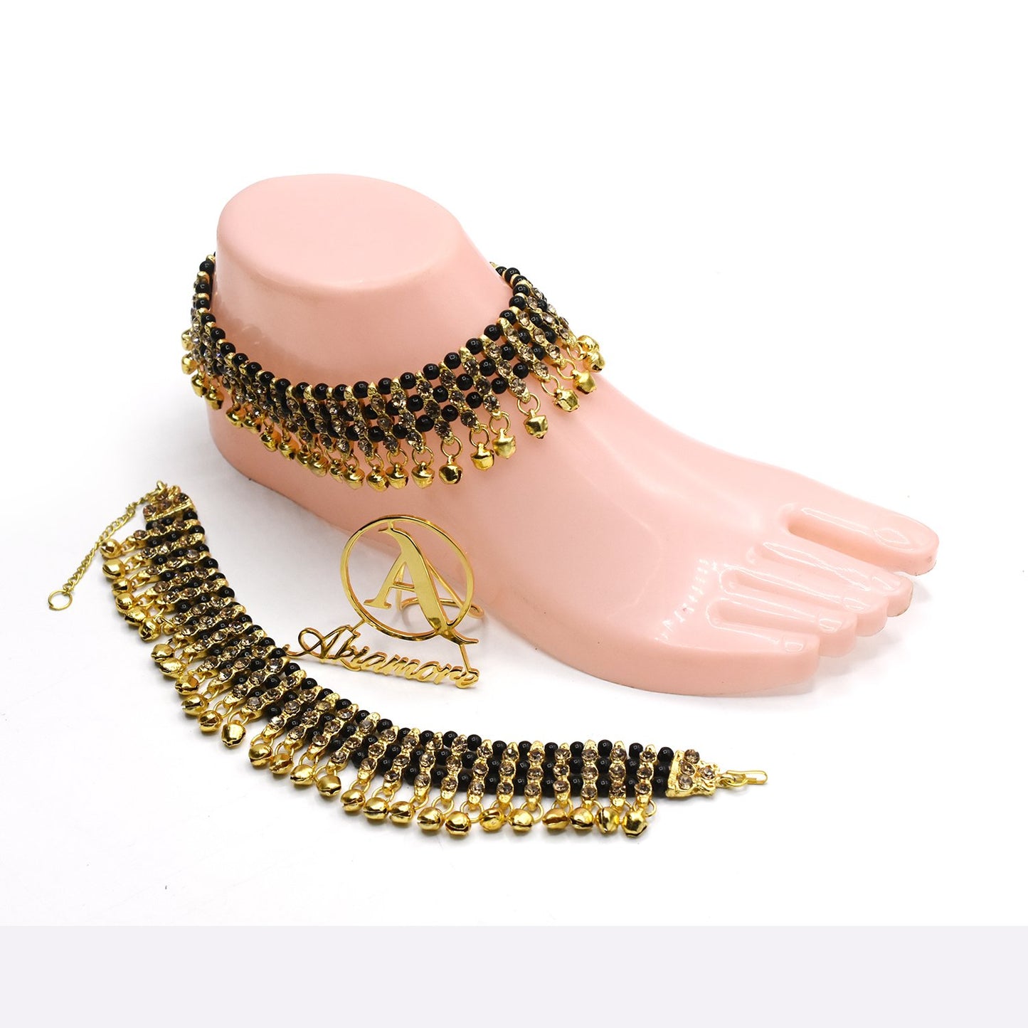 100Sterling golden  Round Beads Anklets For Woman's Fashion 2020 Jewelry Ankle Foot Chain plfrbda2g-3
