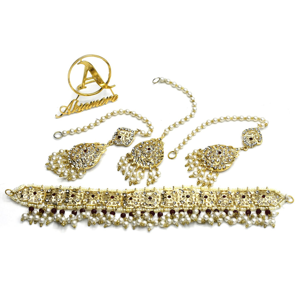 Necklace+Earrings+Bindya-Jewellery Set For Girls and Women Fashion Jewellery jtfrrda1c-8