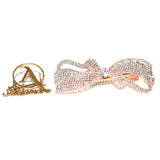 Partywear Collection Designer Back Hair Clips Wedding Hair Accessories|Back Pins for Girls & Women Hair Clip  (Silver, Gold)