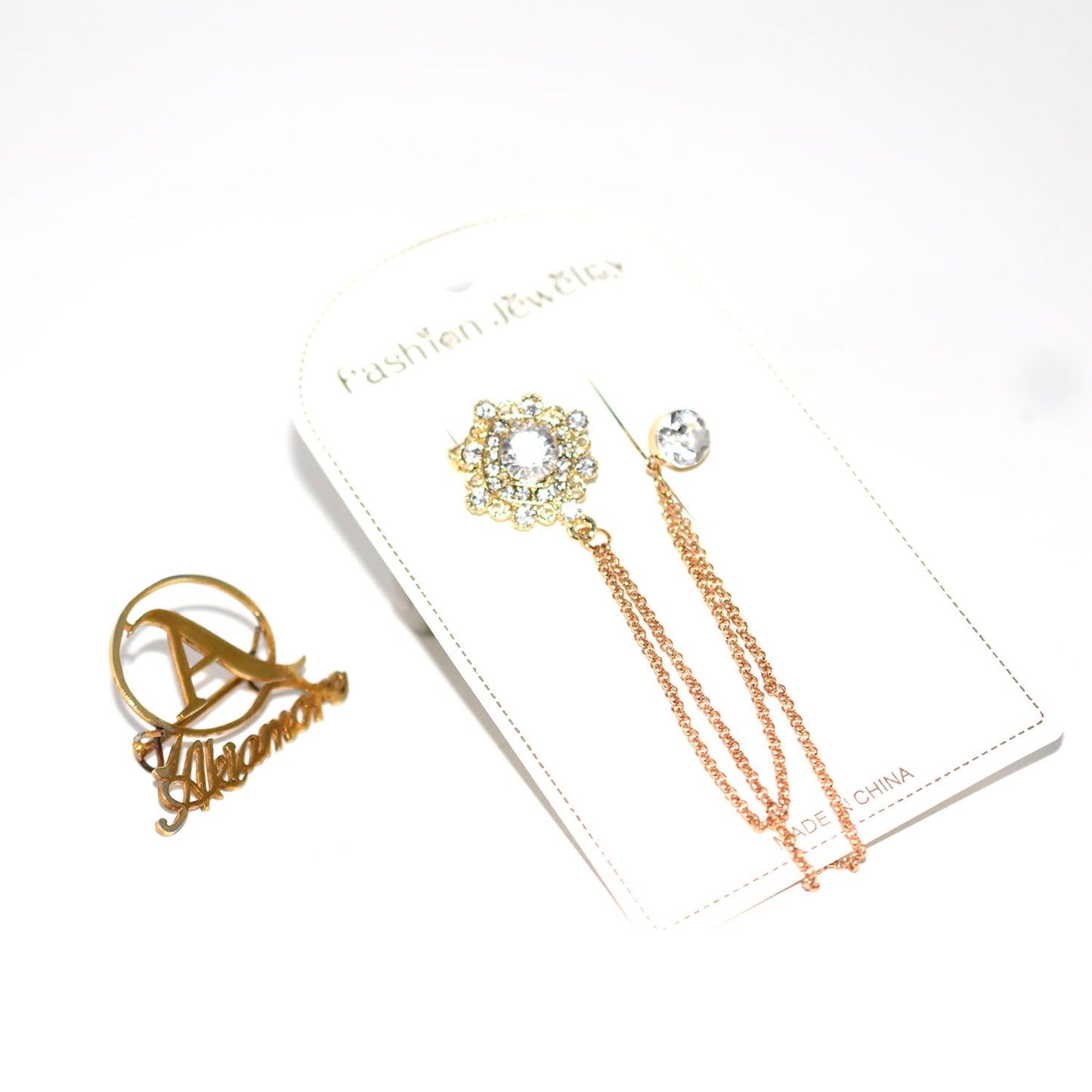 2021 Stylish open crystal Brooch Pins Metal Chain Corsage British Suit Badge bcfrgdd5y-3