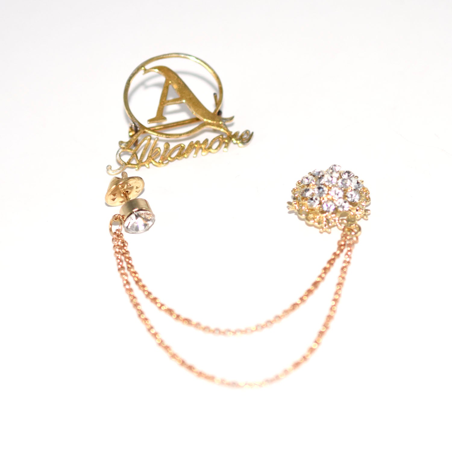 2021 Stylish open crystal Brooch Pins Metal Chain Corsage British Suit Badge bcfrgdd5y-3