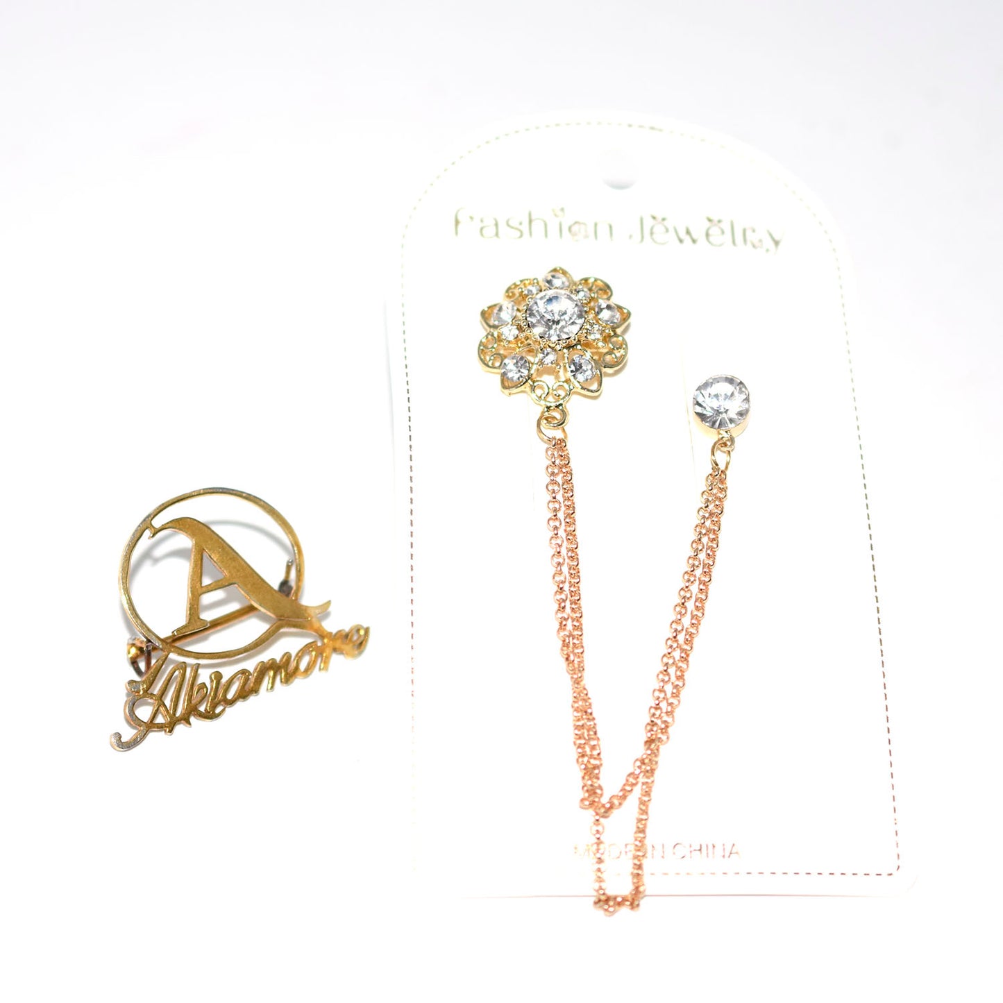 2021 Stylish open crystal Brooch Pins Metal Chain Corsage British Suit Badge bcfrgdd5y-3