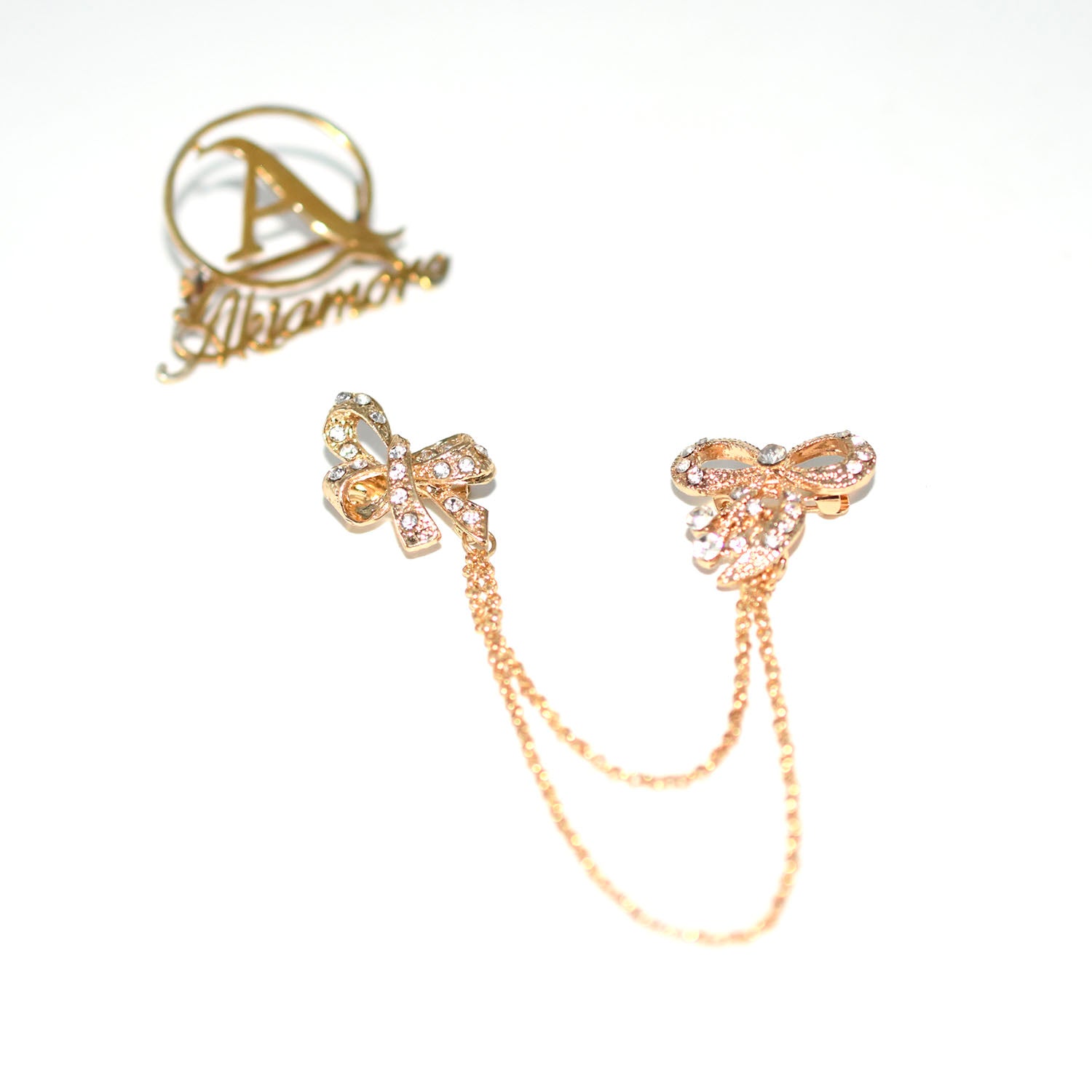 2021 Stylish open crystal Brooch Pins Metal Chain Corsage British Suit Badge bcfrgdd5y-3