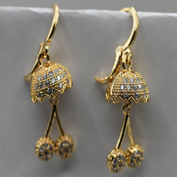 Golden Jewelry Retro Ethnic Indian Jhumka Small Bells Beads Tassel Dangle Earrings For Women egfrgdb2g-c