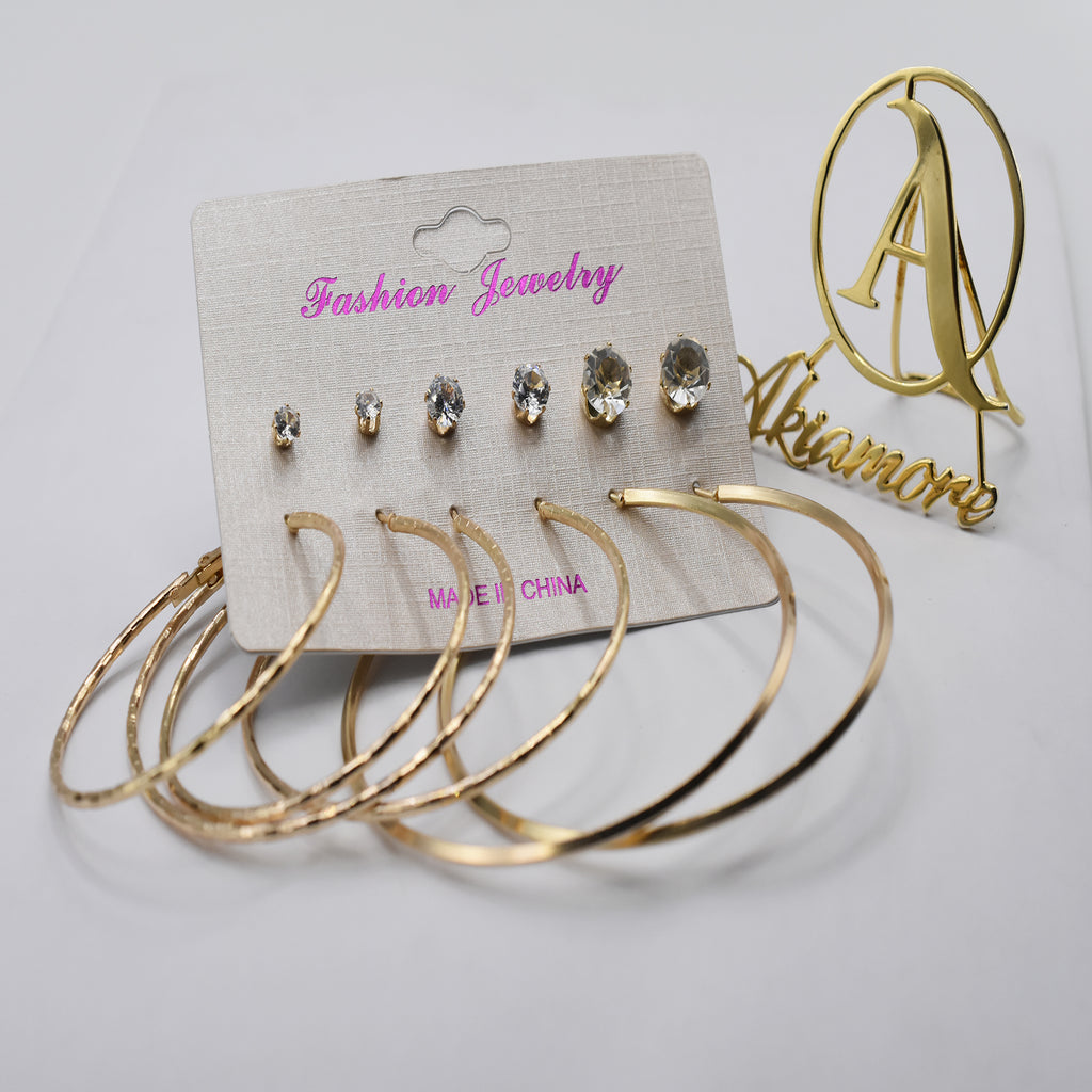 2020 Vintage Pearl Crystal Geometric Earring Set For Women Statement Gold Color Tassel Drop Earrings Handmade Jewelry Gift egfrgdb3a-1