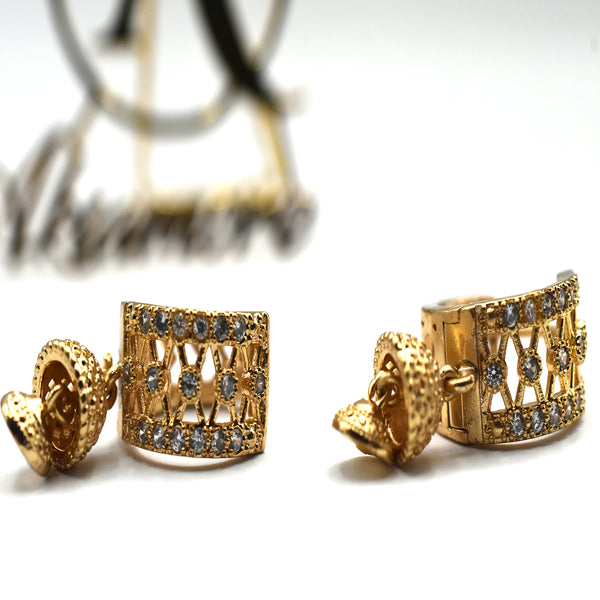 golden bali with white stone egfrgdb2h-g