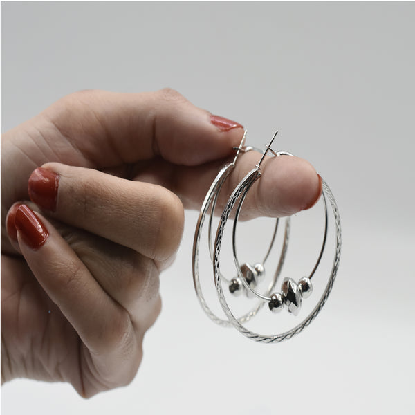 New Big Silver Circle Round Hoop Earrings for Women's Fashion Statement Golden Punk Charm Earrings Party Jewelry egfrsrb3g-1
