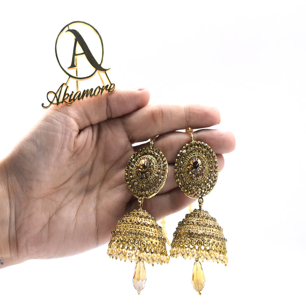 Women Indian Jhumka and Shara  Earrings Vintage Ethnic Hollow Tassel Bell Earrings For Women 2020 egfrcrb3i-3