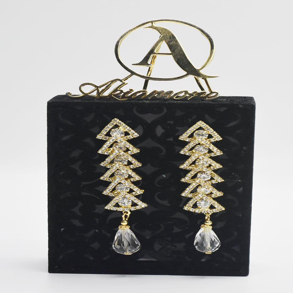 Long Tassel Rhinestone Earrings for Women Geometric Crystal Dangle Earrings Statement Jewelry egfrgdb4d-7