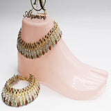 mahroon and green Latest Fashion Artificial Jewellery Collection anklets for Girl plfrrna2h-6