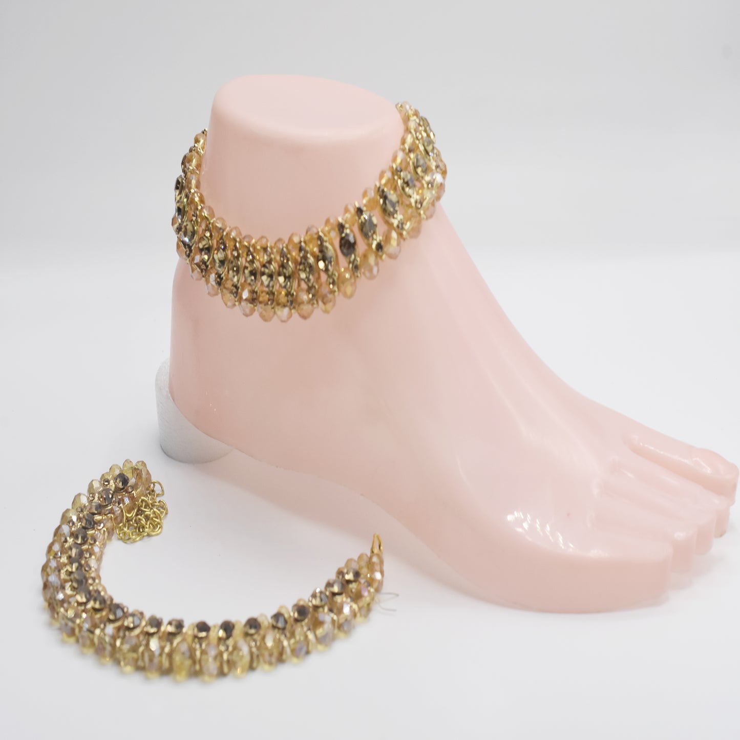 Women Fashion Golden Anklets Bracelet Lady Foot Pearl Alloy Vintage Ankle Anklets for Women Foot Jewelry plfrpda3a-6