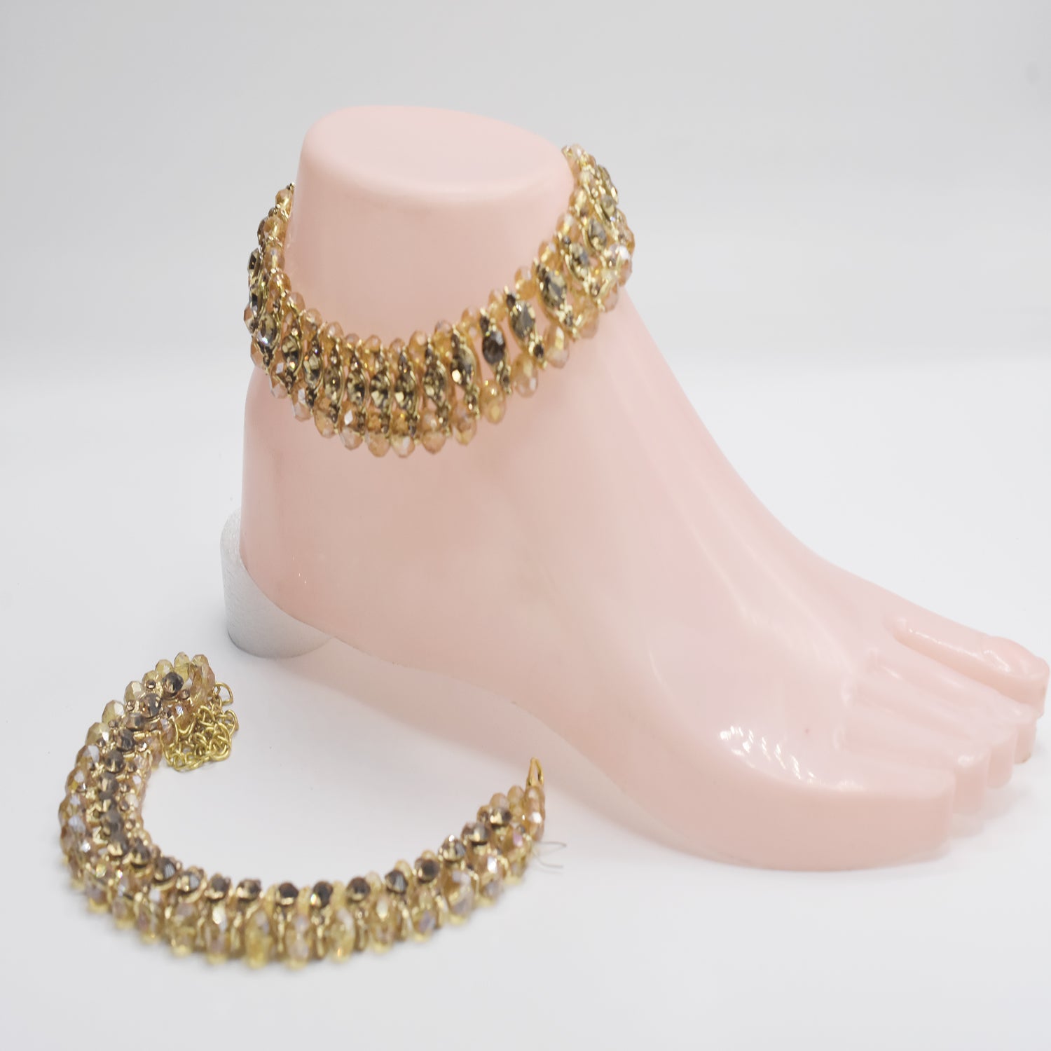 Women Fashion Golden Anklets Bracelet Lady Foot Pearl Alloy Vintage Ankle Anklets for Women Foot Jewelry plfrpda3a-6